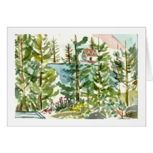 Acuarela del lago echo