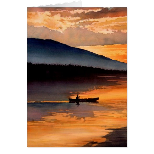 "Acuarela del paisaje del paso del Yukón" (Frente)