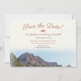 Acuarela: Desierto romántico salva la tarjeta de f