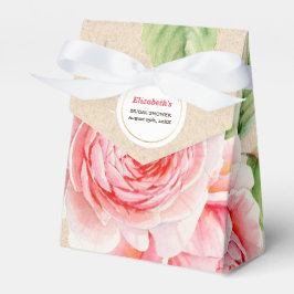 Acuarela Diseño floral Ducha nupcial Cajas de Favo