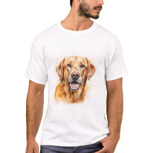 Acuarela Dorado Labrador Recuperador Camiseta de P
