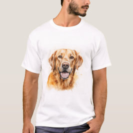 Acuarela Dorado Labrador Recuperador Camiseta de P