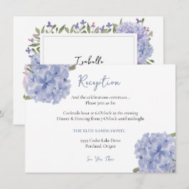 Acuarela Dusty Blue Hydrangea Recepción Floral