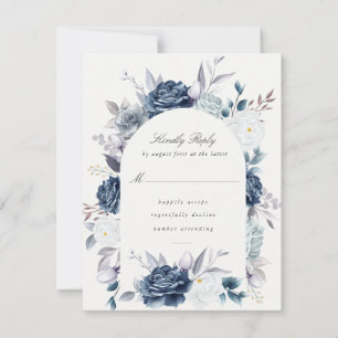 Acuarela Elegante Dusty Blue Floral rsvp