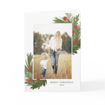 Acuarela festiva - Tarjeta de saludo de fotos para