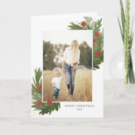 Acuarela festiva - Tarjeta de saludo de fotos para