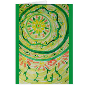 Acuarela floral abstracta de la mandala