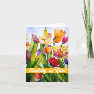 Acuarela floral alegre - Pensando en ti