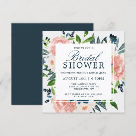 Acuarela Floral Charm Bridal Shower Invitación