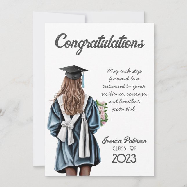 Acuarela Floral Dark Skin Chicas felicitaciones (Anverso)