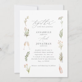 Acuarela floral elegante bonito silvestre rústico