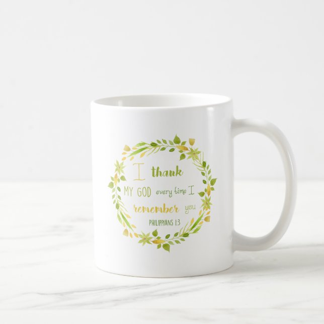 acuarela floral filipinas biblia taza de café (Derecha)