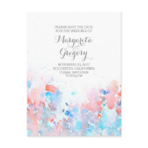 acuarela floral guardar las postales de fecha