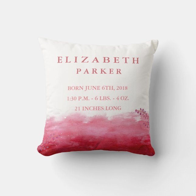 Acuarela Floral Jardín Estar almohada (Anverso)