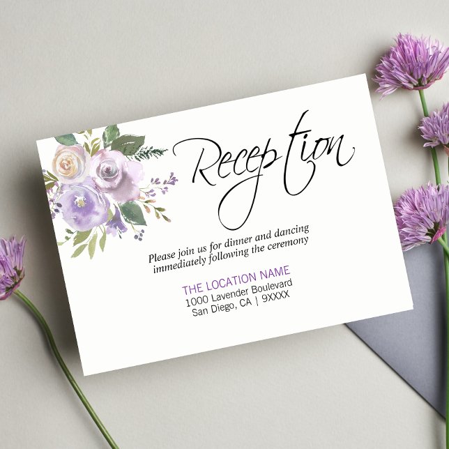 Acuarela Floral Lavanda Boda RECEPCIÓN (Subido por el creador)