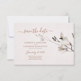 Acuarela floral Magnolia Terracotta