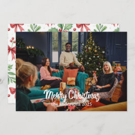 Acuarela floral marrón navidad |Feliz Navidad