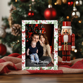 Acuarela floral marrón navidad |Feliz Navidad