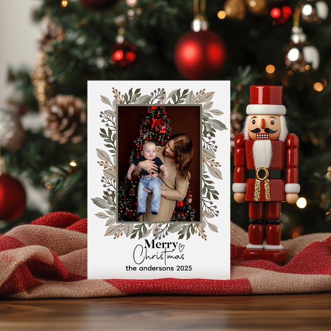 Acuarela floral marrón navidad |Feliz Navidad (Subido por el creador)