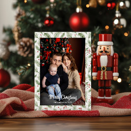 Acuarela floral marrón navidad |Feliz Navidad