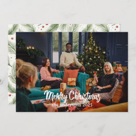 Acuarela floral marrón navidad |Feliz Navidad