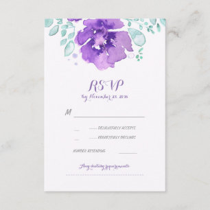 acuarela floral que casa las tarjetas de RSVP