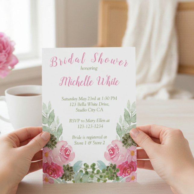 Acuarela floral rosa elegante (Subido por el creador)