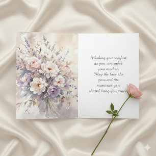 Acuarela Floral Tarjeta de Condolencias Personaliz