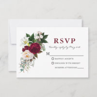Acuarela Floral Verde Burgundy RSVP
