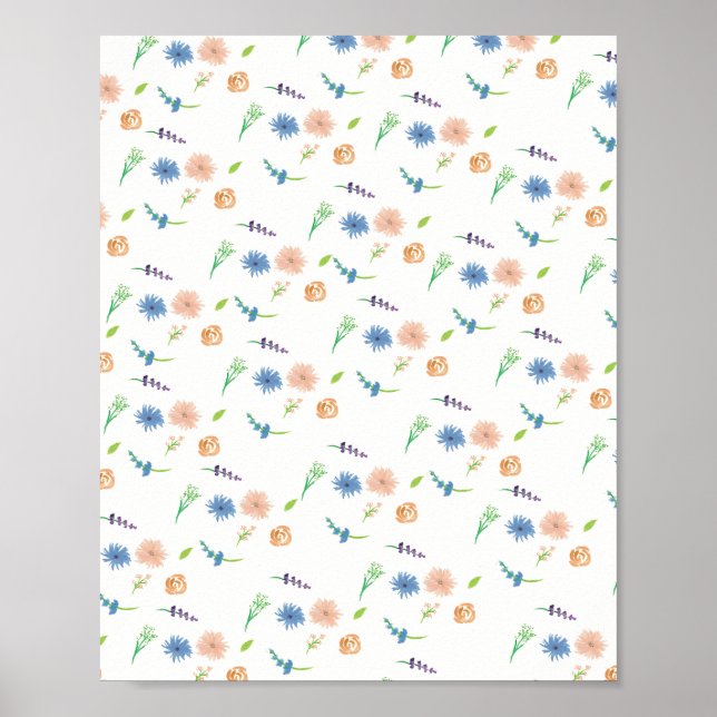 Acuarela Flores Silvestres Arte Original (Frente)