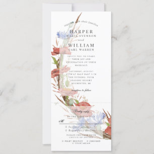 acuarela flores silvestres invitación a la boda de