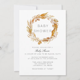 Acuarela Foliage de otoño | Invitación de Baby Sho