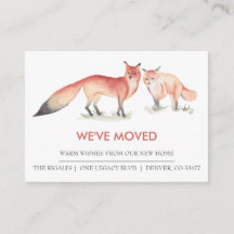 Acuarela Foxes Nueva Invitación de movimiento resi