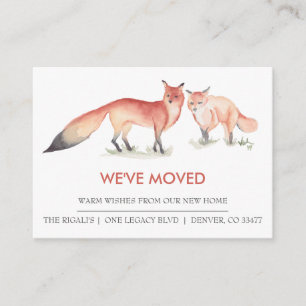 Acuarela Foxes Nueva Invitación de movimiento resi