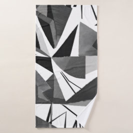 Acuarela geométrica moderna abstracta en blanco y 