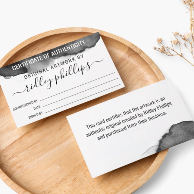 Acuarela gris Mayor certificado de autenticidad (Subido por el creador)