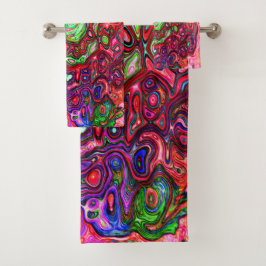 Acuarela Groovy Rojo Resumen Remoto Líquido Swirl