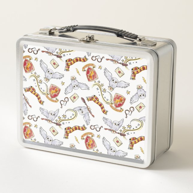 Acuarela GRYFFINDOR™ Patrón de Hedwig (Anverso)