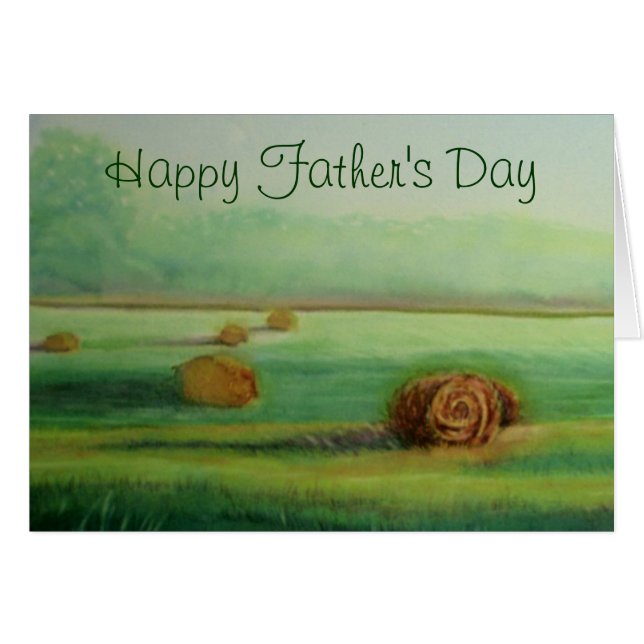 Acuarela Hay campo pradera paisaje (Anverso (Horizontal))