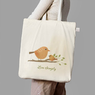 Acuarela hermosa pájaros tota Bolsa