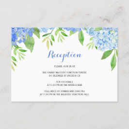 Acuarela Hydrangea Blue Floral Wedding Recepcion