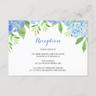 Acuarela Hydrangea Blue Floral Wedding Recepcion