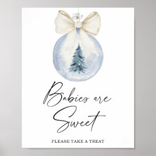 Acuarela Invierno Los bebés son posters dulces
