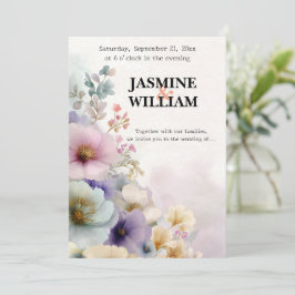 💐 acuarela Invitación a la boda floral 💌 🌿