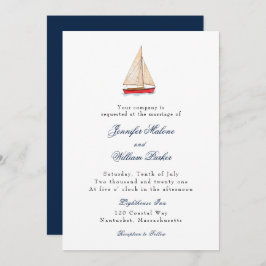 Acuarela Invitación a la boda náutica