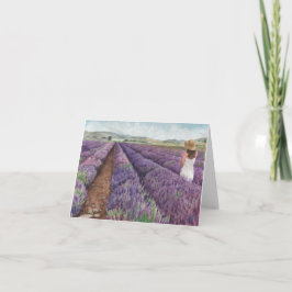 Acuarela Joven Mona Vivo, Granja Utah Lavender