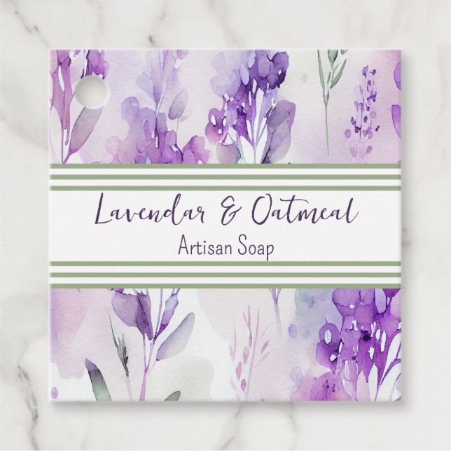 Acuarela Lavendar Soap Etiqueta de producto (Anverso)