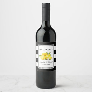 Acuarela Lemons Limoncello Tiradas Etiquetas de bo