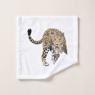 acuarela leopardo gato de la selva animal pintado 