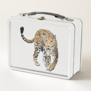 acuarela leopardo gato de la selva animal pintado